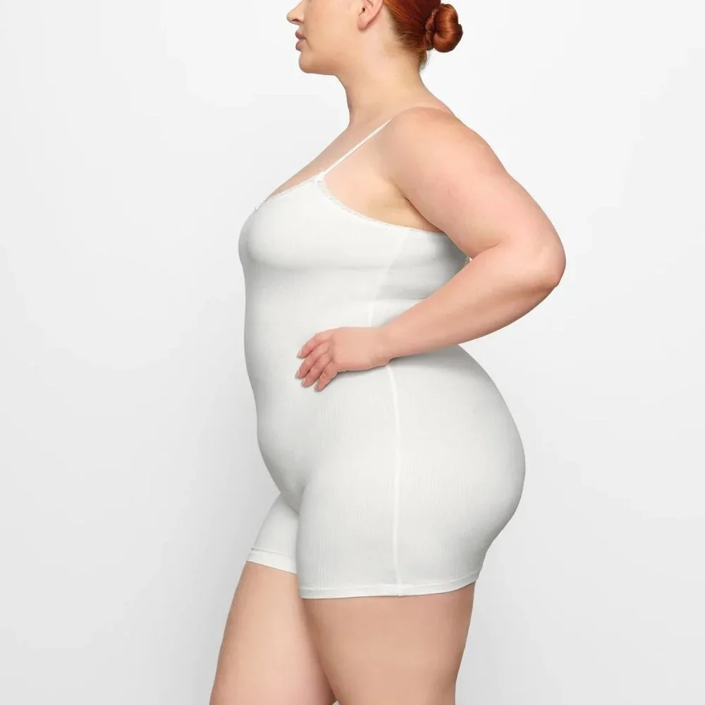 NWT Skims Soft Lounge Lace Onesie - Marble - Picture 3 of 4